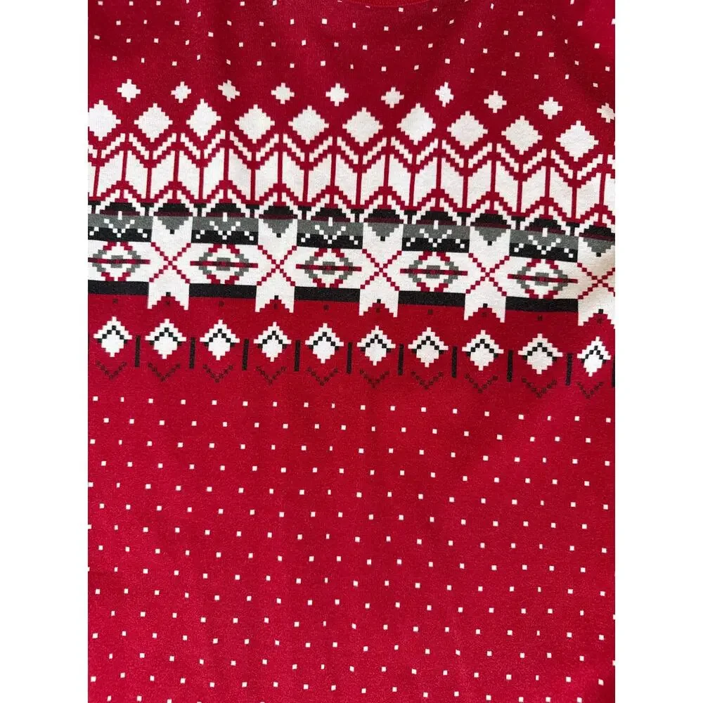 Hanna Andersson Snowflake Long Sleeve Shirt Size Medium Holiday PJs